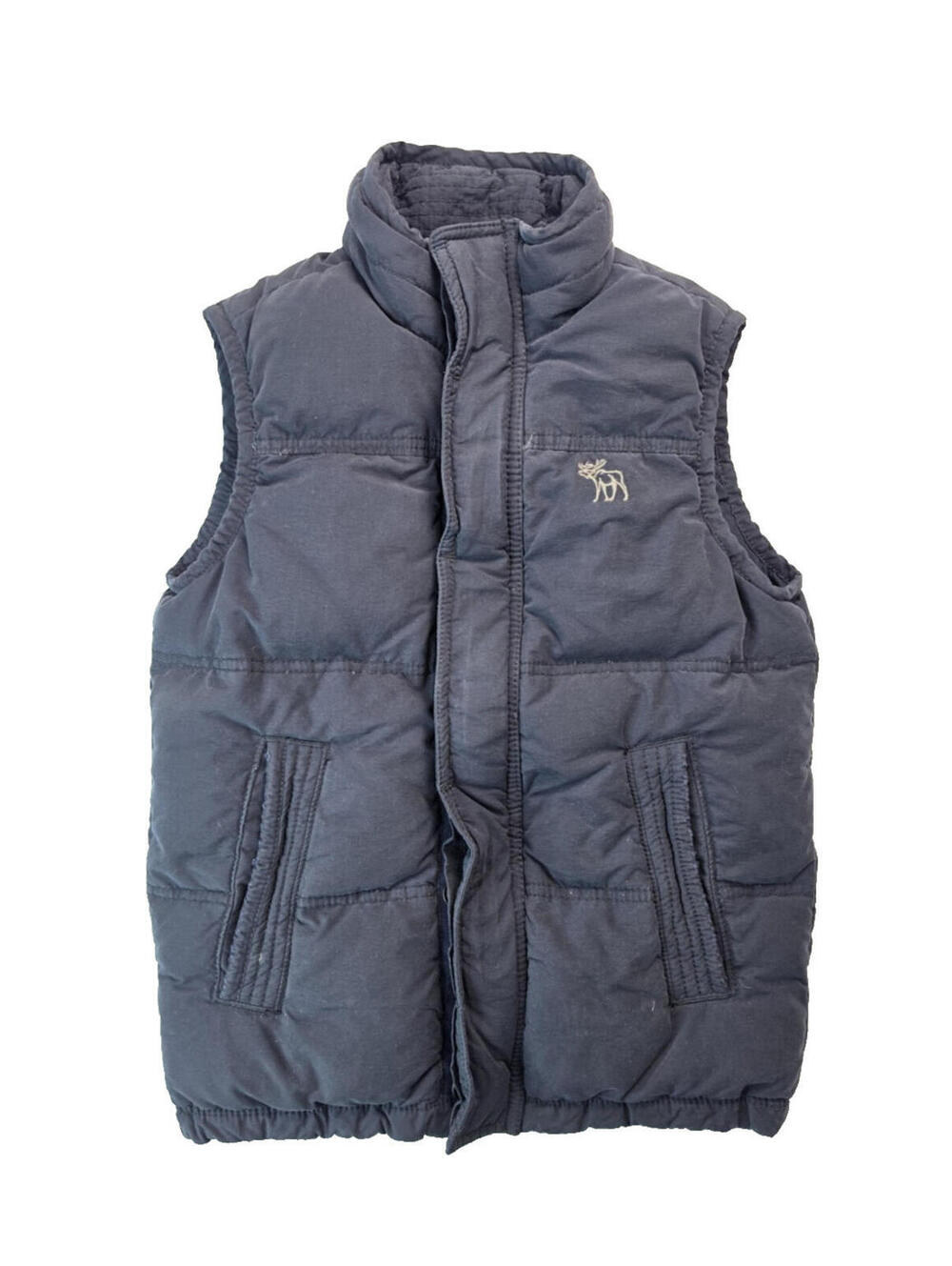 Abercrombie & Fitch Y2K Navy Blue Down Puffer Summit Rock Vest Mens Medium M